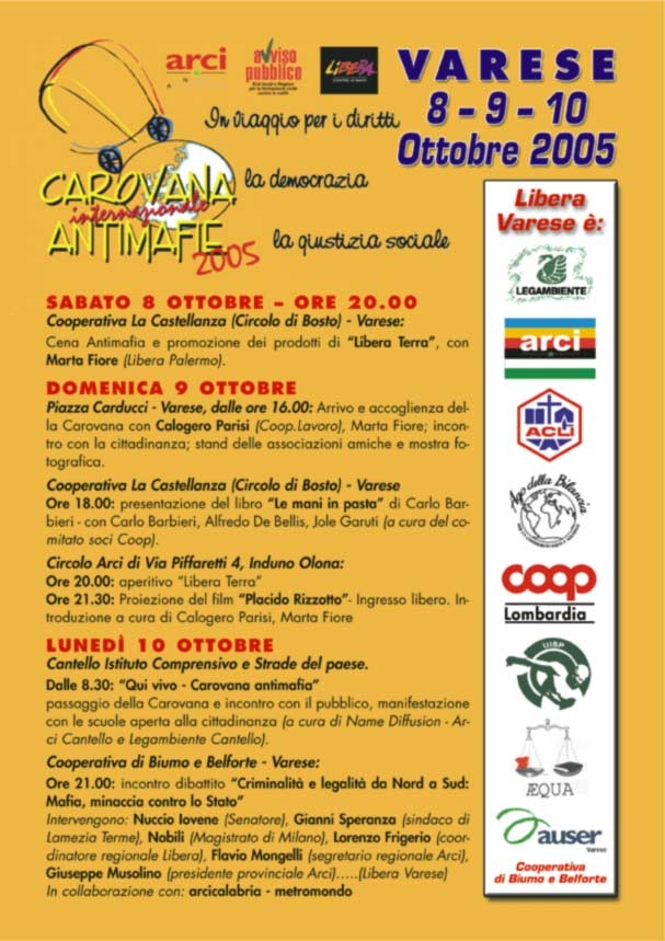 Carovana Antimafia 8/10 Ottobre 05